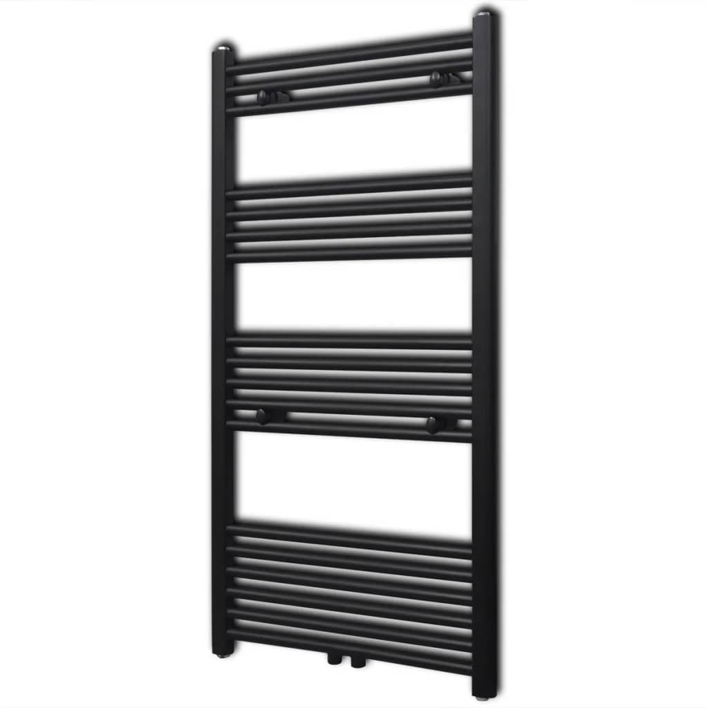 Portavalo asciugamano Vidaxl dritta 600x1160 mm nero