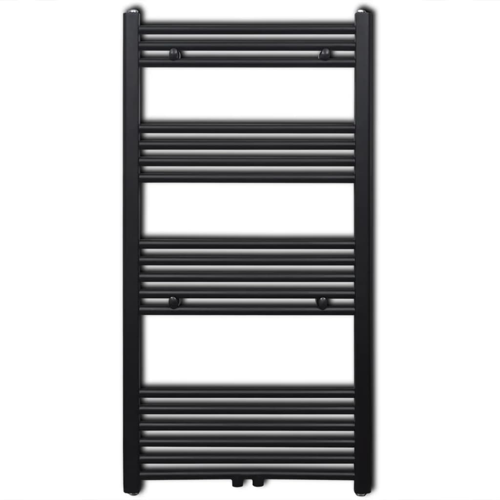 Portavalo asciugamano Vidaxl dritta 600x1160 mm nero