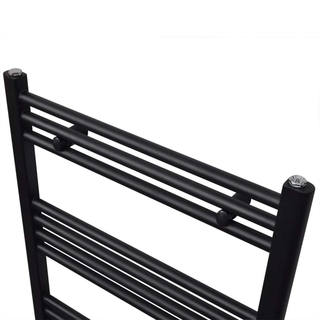 Portavalo asciugamano Vidaxl dritta 600x1160 mm nero