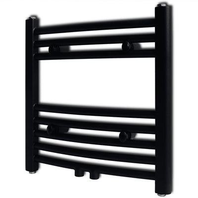 Vidaxl Radiator Toalla rejilla doblada 480x480 mm Negro