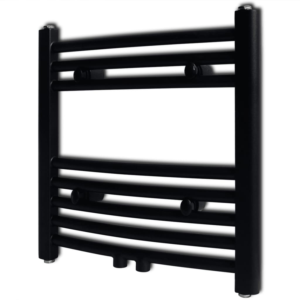 Vidaxl Radiator Toalla rejilla doblada 480x480 mm Negro