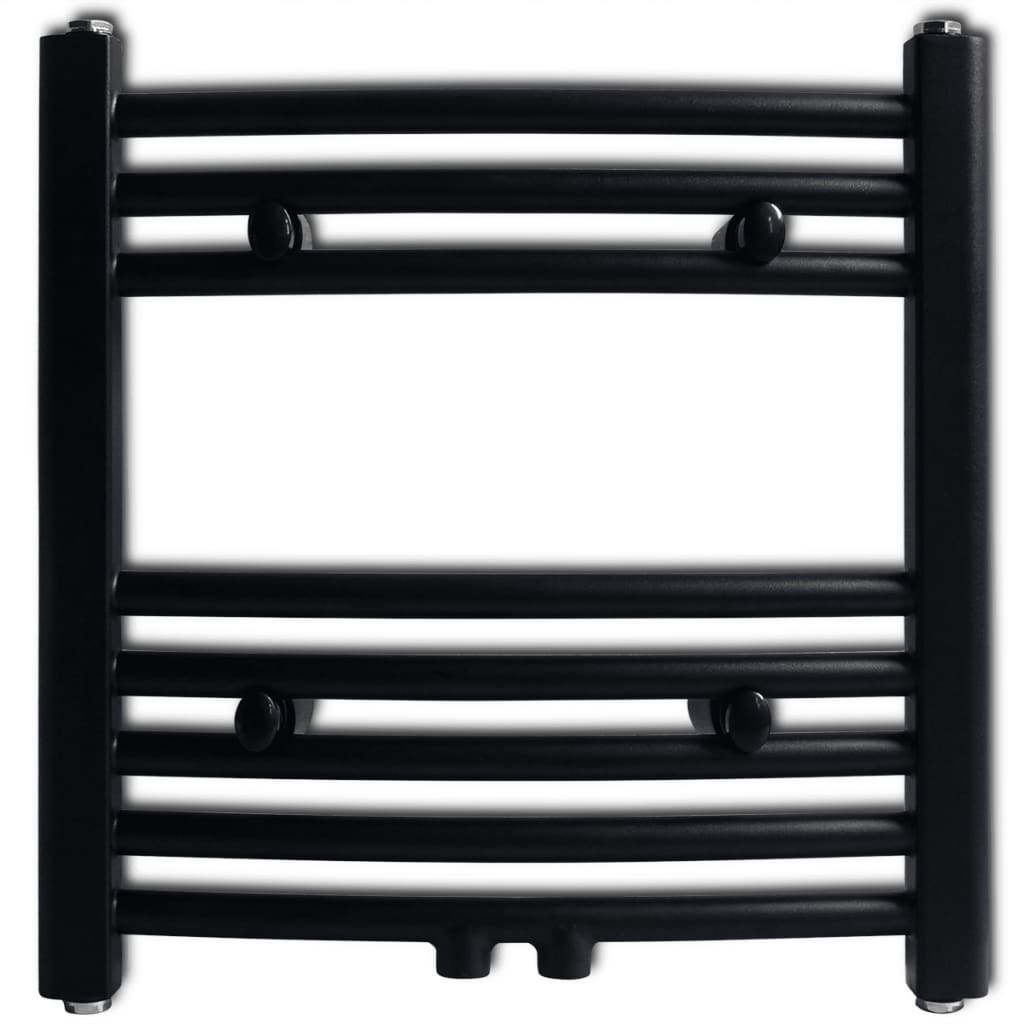 Vidaxl Radiator Toalla rejilla doblada 480x480 mm Negro