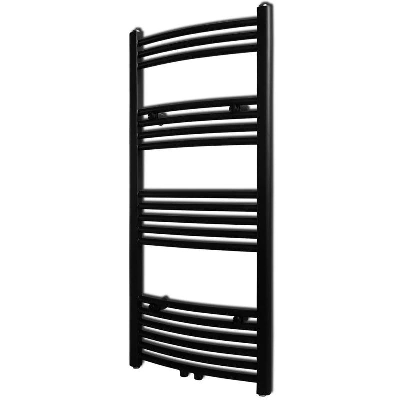 Pianto di asciugamano radiatore Vidaxl piegato 500x1160 mm nero