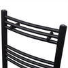 Pianto di asciugamano radiatore Vidaxl piegato 500x1160 mm nero