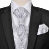 Set gilet da matrimonio da uomo VidaXL argento 56 poliestere