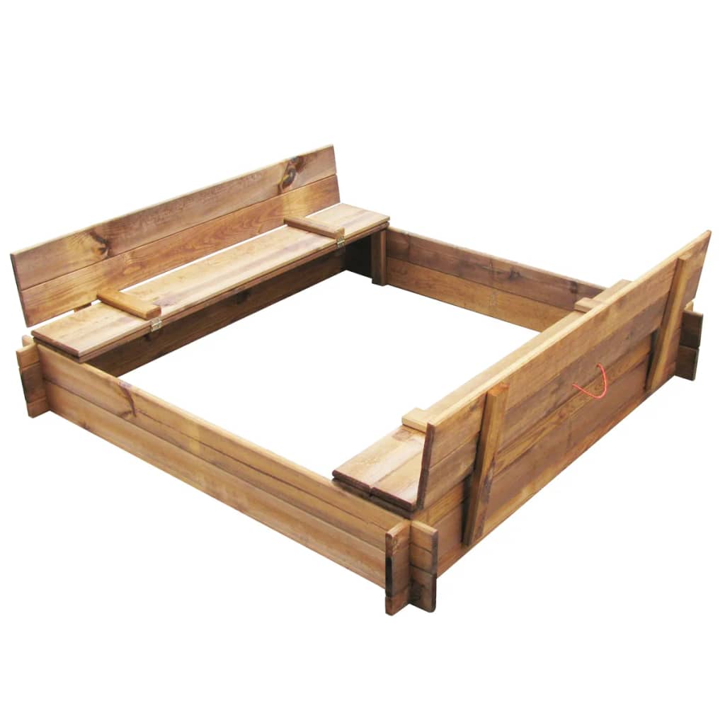 Legno impregnato di Vidaxl Sandpit quadrata