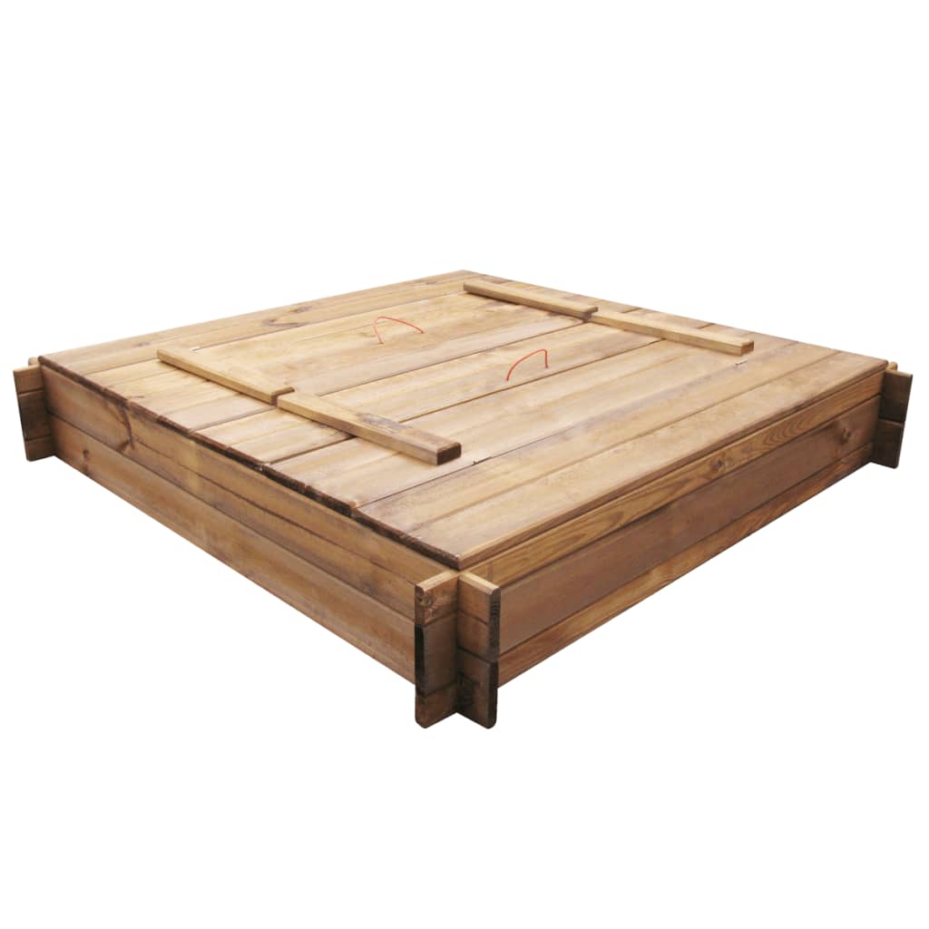 Legno impregnato di Vidaxl Sandpit quadrata