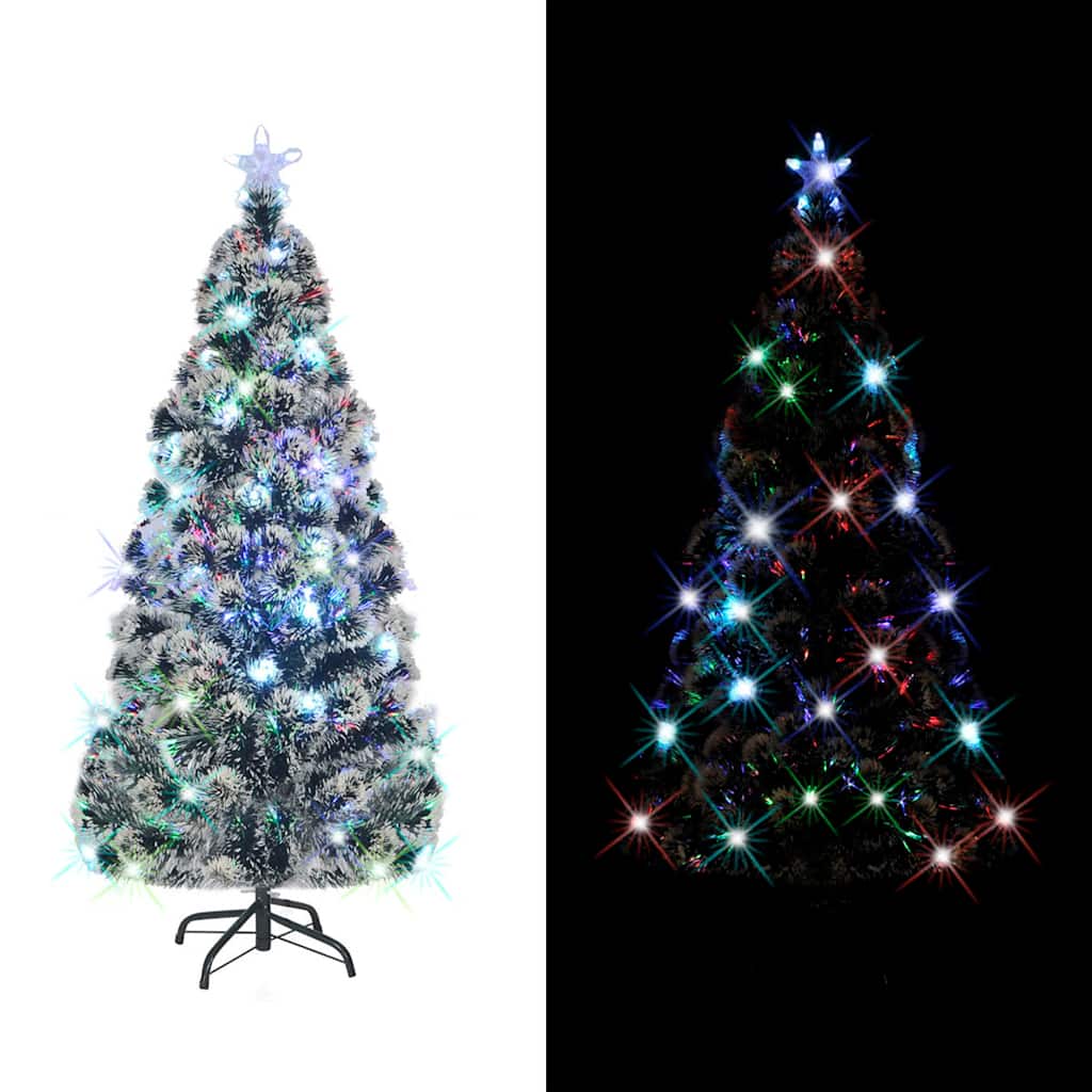 Albero di Natale Vidaxl con LED e fibra ottica standard da 150 cm