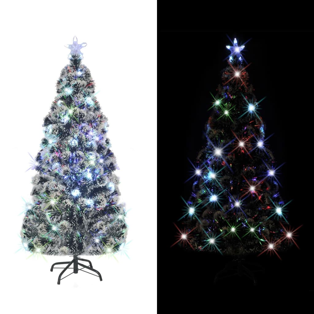Albero di Natale Vidaxl con LED e fibra ottica standard da 210 cm