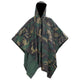 Poncho de lluvia VidaXL para acampar senderismo ejército camuflaje impermeable
