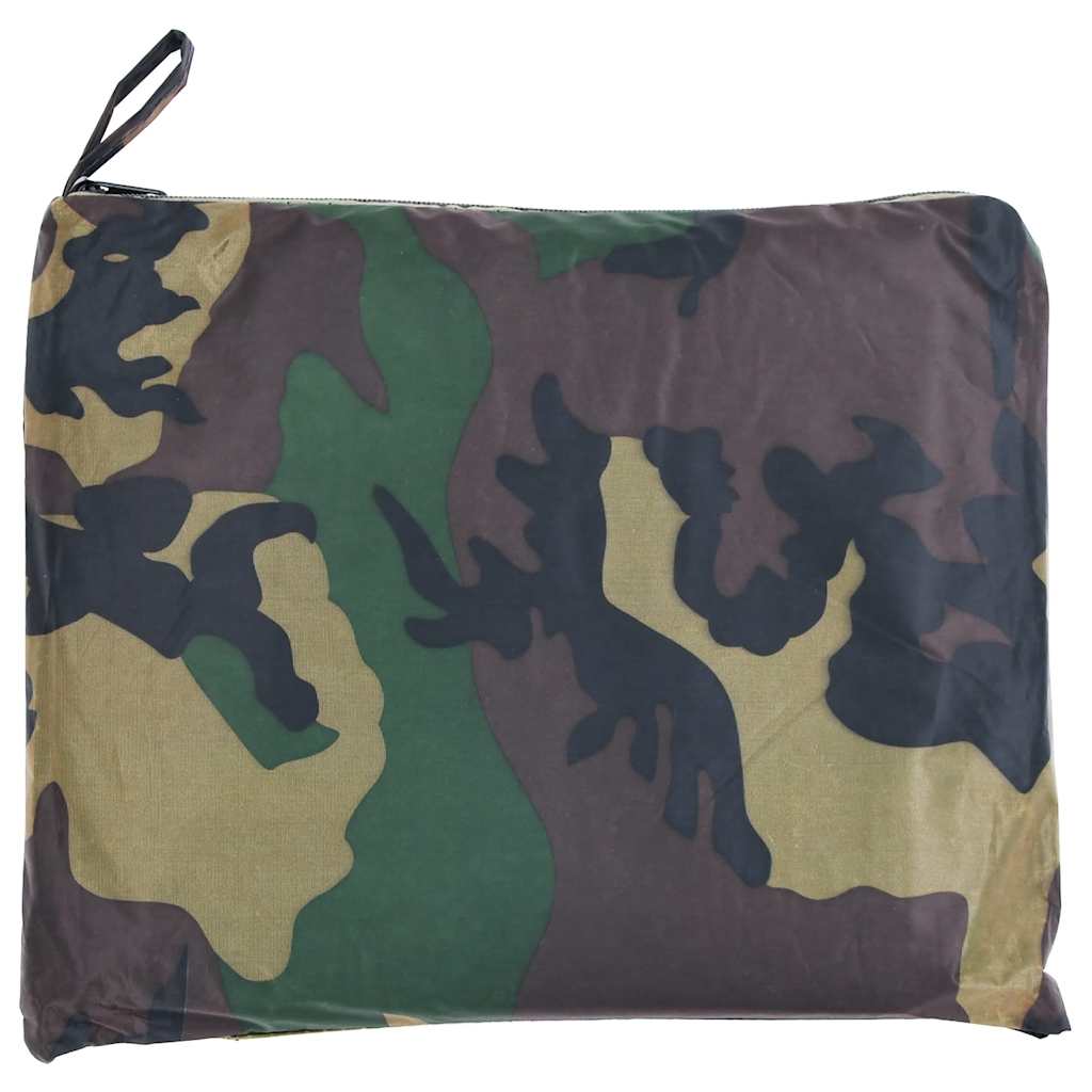 Poncho de lluvia VidaXL para acampar senderismo ejército camuflaje impermeable
