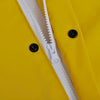 Impermeabile lungo VidaXL, resistente all'acqua, molto robusto, con cappuccio, giallo XL