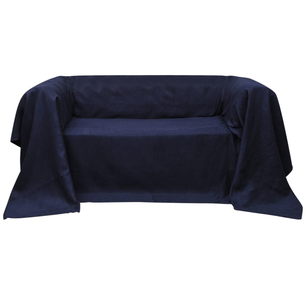 VIDAXL BANK COPERTURA Microsuede Navy Blue 140 X 210 cm