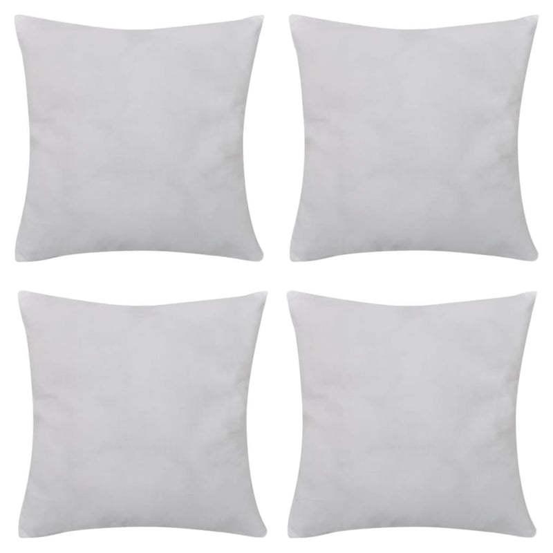 Vidaxl Cushion Covers Cotton 50 x 50 cm bianco 4 pezzi