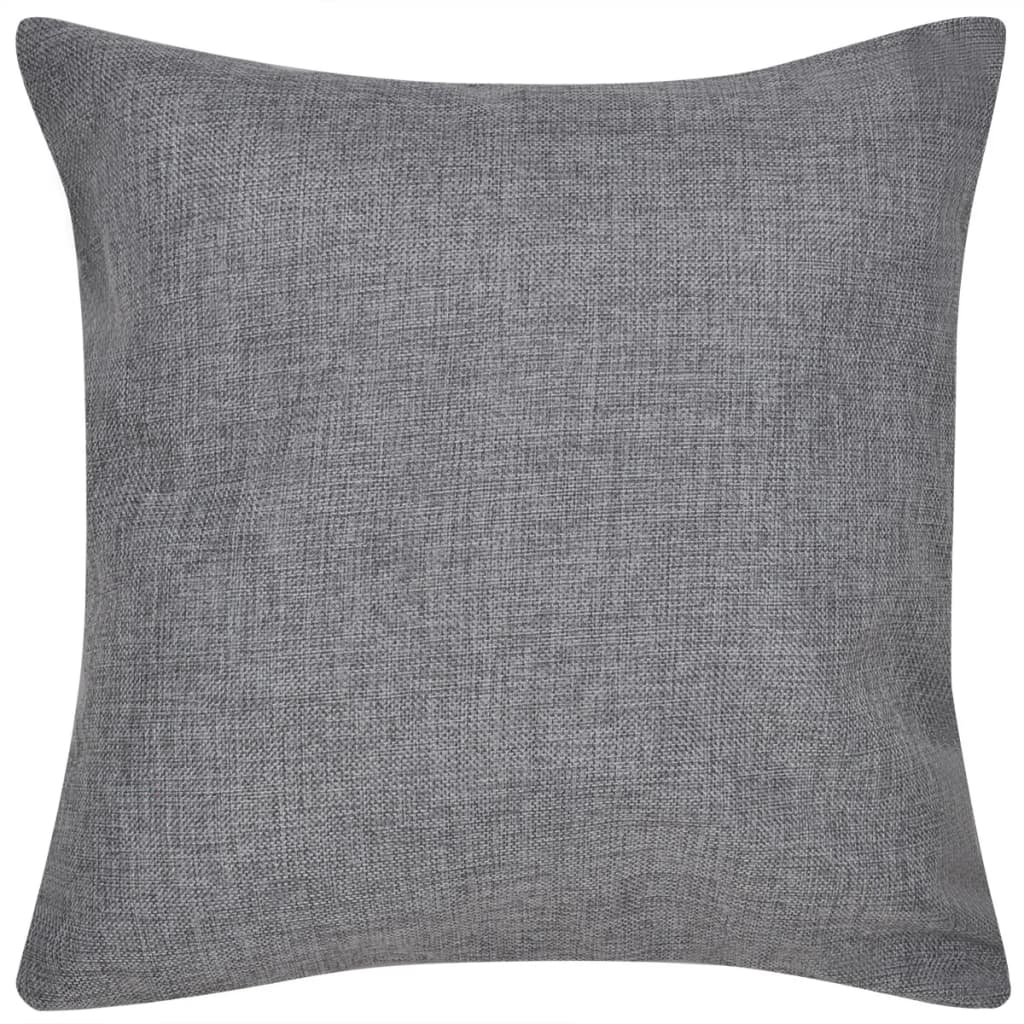 Vidaxl Coushion Covers Linen Look 50 x 50 cm Anthracite 4 piezas