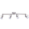 Vidaxl Lampada a soffitto con 4 settigio a LED Nickel