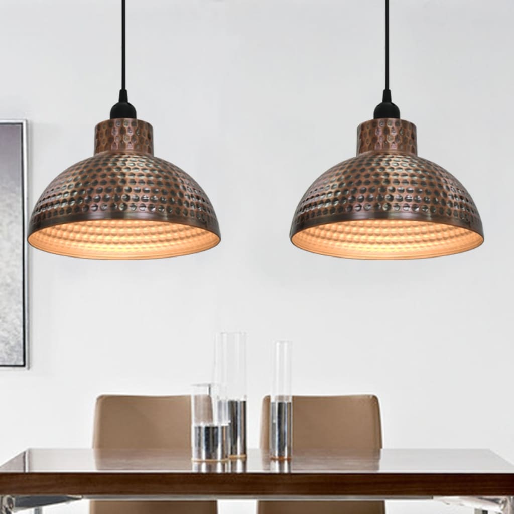 Vidaxl Lampade a soffitto a mezza rame a forma di rame 2 pezzi