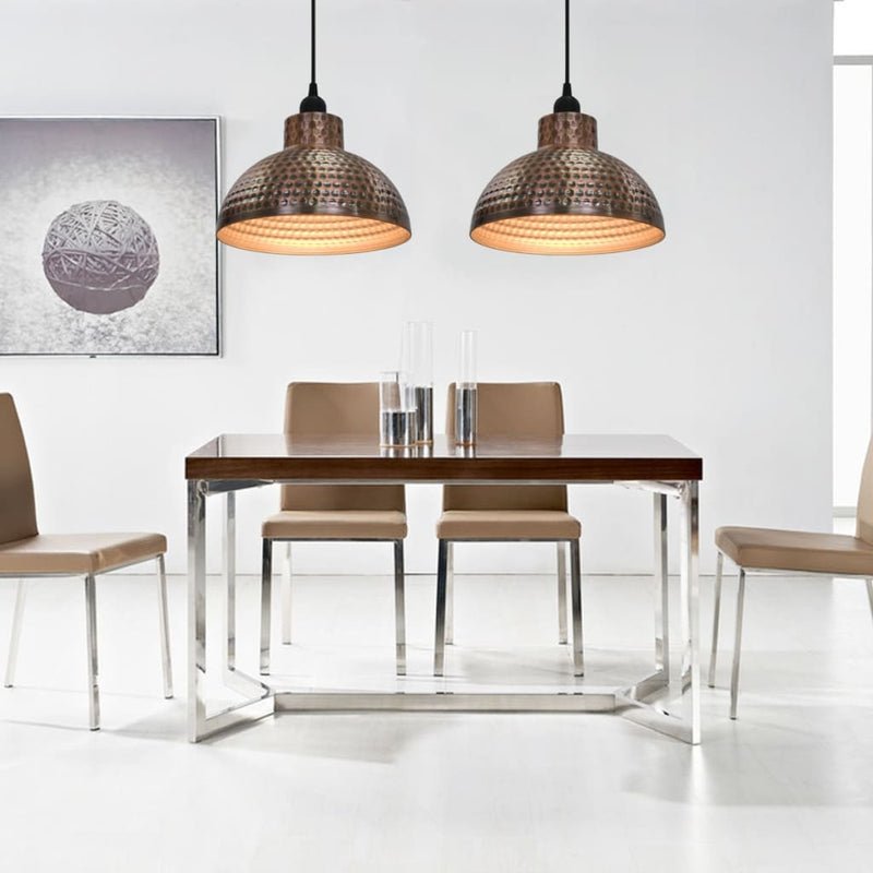 Vidaxl Lampade a soffitto a mezza rame a forma di rame 2 pezzi
