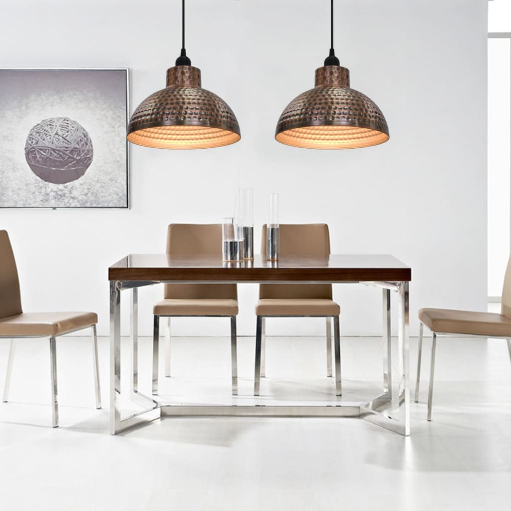 Vidaxl Lampade a soffitto a mezza rame a forma di rame 2 pezzi