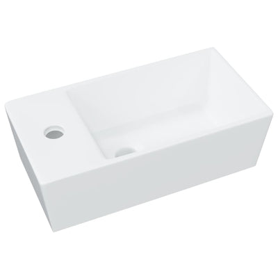 Vidaxl Washbasin 48x25x15 cm de cerámica blanca