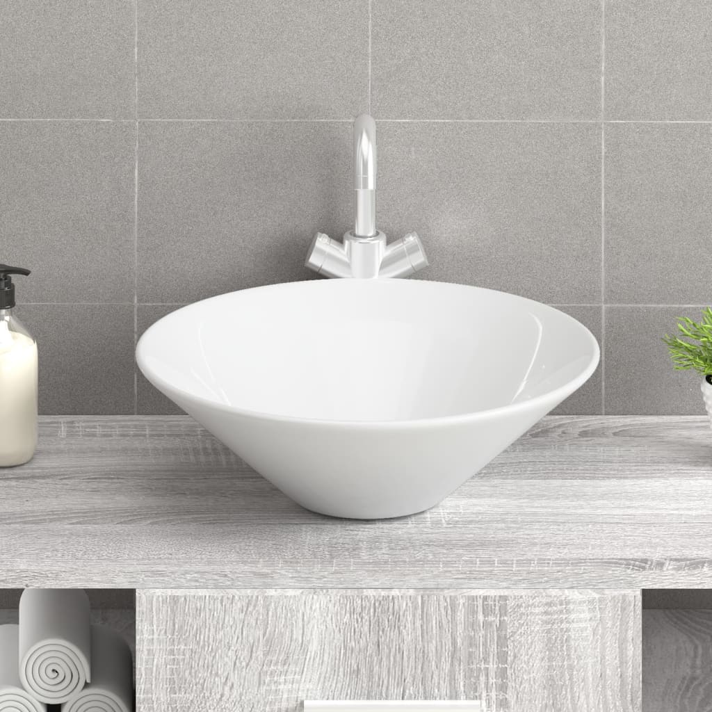 Vidaxl Watens 2 PCS 42x42x14 CM Ceramic White
