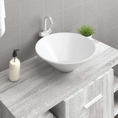 Vidaxl Watens 2 pezzi 42x42x14 cm bianco ceramico