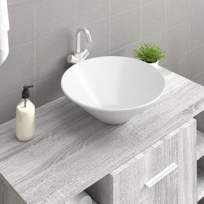 Vidaxl Watens 2 pezzi 42x42x14 cm bianco ceramico