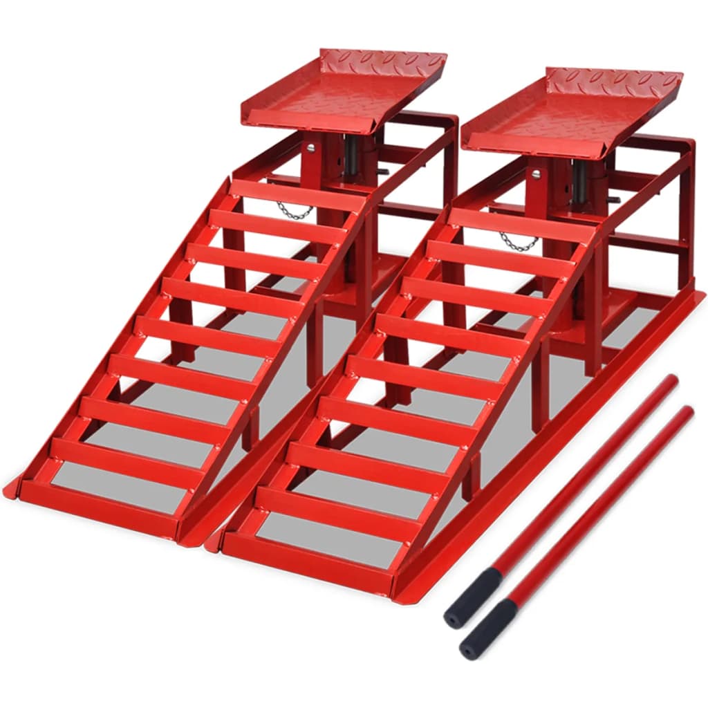 Vidaxl AutorPurrency Ramps 2 St Steel Red