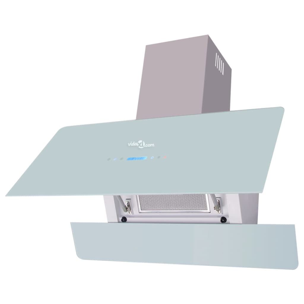 Cappuccio di estrattore Vidaxl con touchscreen 900 mm bianco