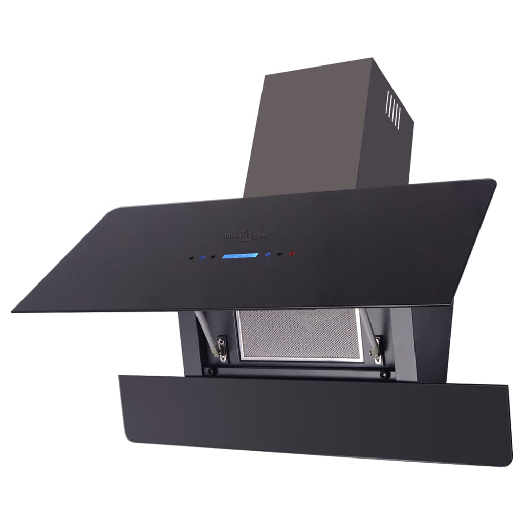 Cappuccio di estrattore Vidaxl con touchscreen 900 mm nero