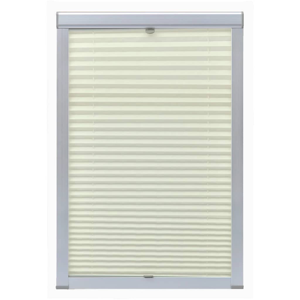 Vidaxl Roller Blind Cream Pleated P06 406