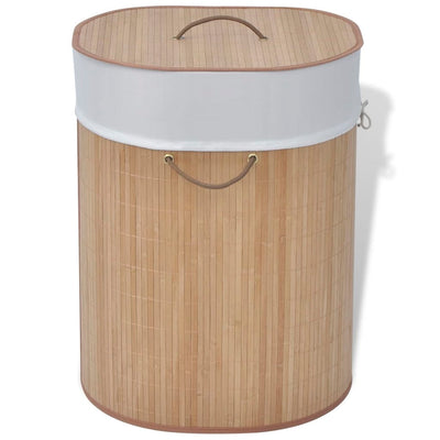 Vidaxl Laundry Basket Oval Bamboo ovviamente