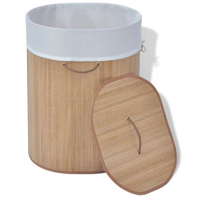 Vidaxl Laundry Basket Oval Bamboo ovviamente