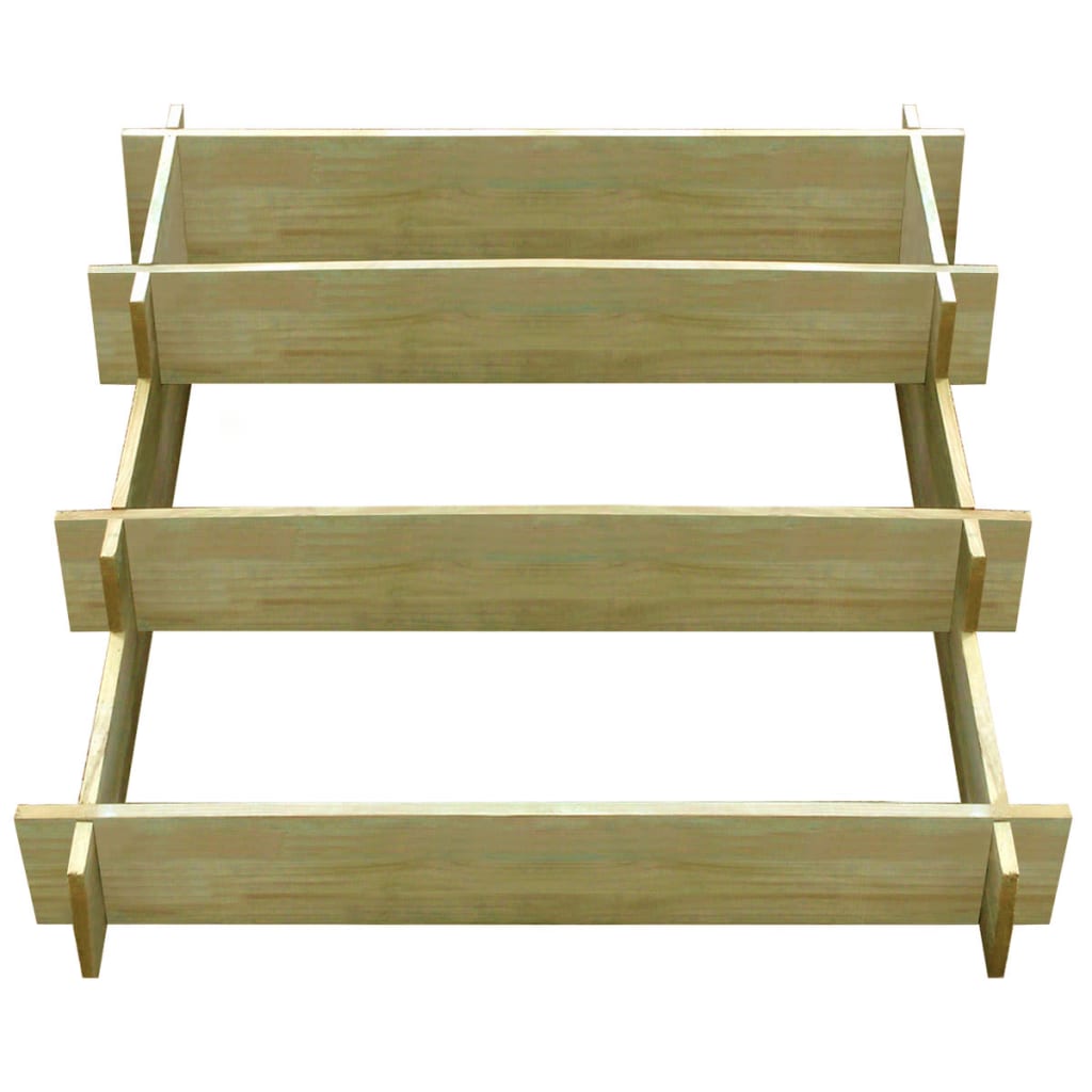 Vidaxl Plannet tres capas de 90x90x35 cm de madera impregnada