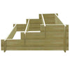 Vidaxl Plannet tres capas de 90x90x35 cm de madera impregnada