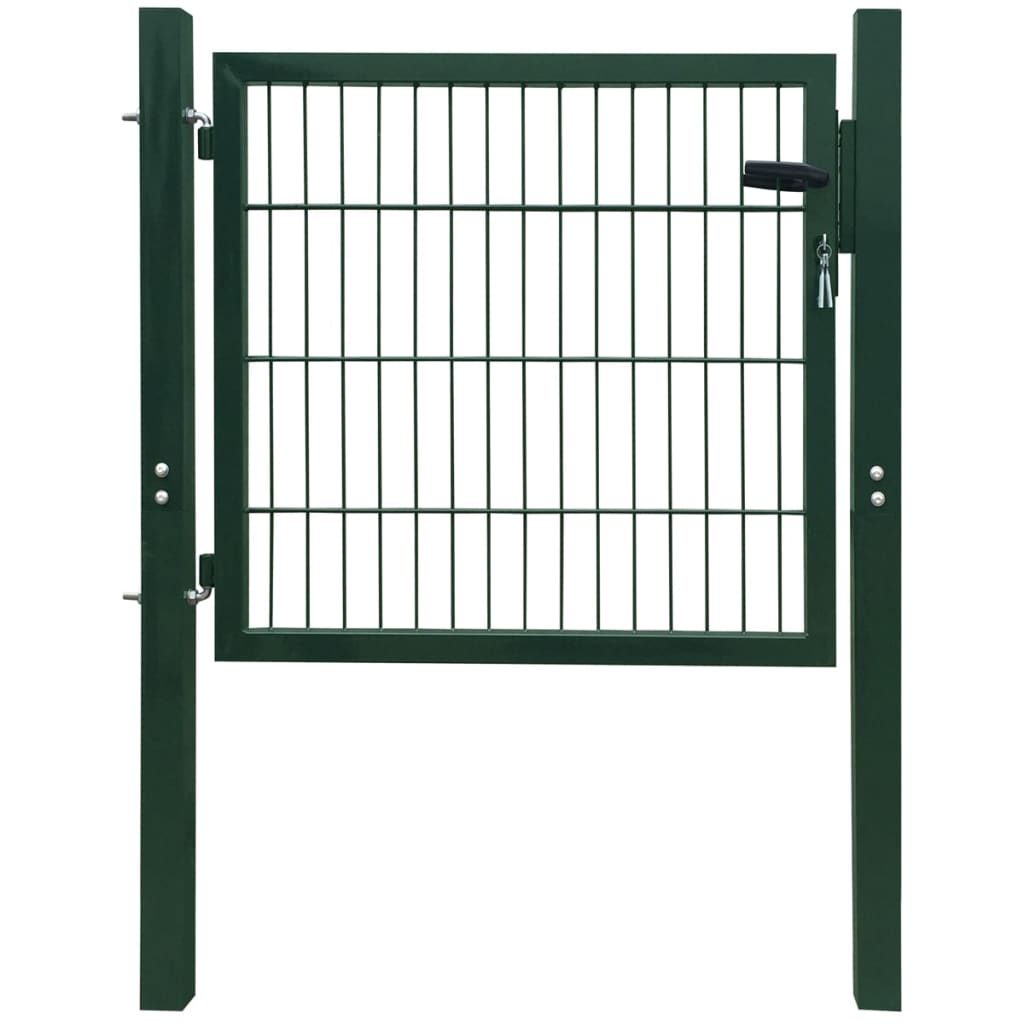 Vidaxl poort 100x100 cm staal groen