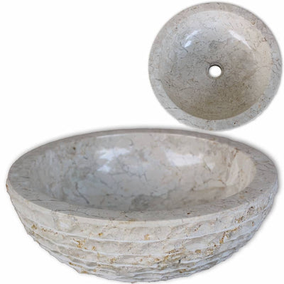Vidaxl Washbasin 40 cm Crema di marmo