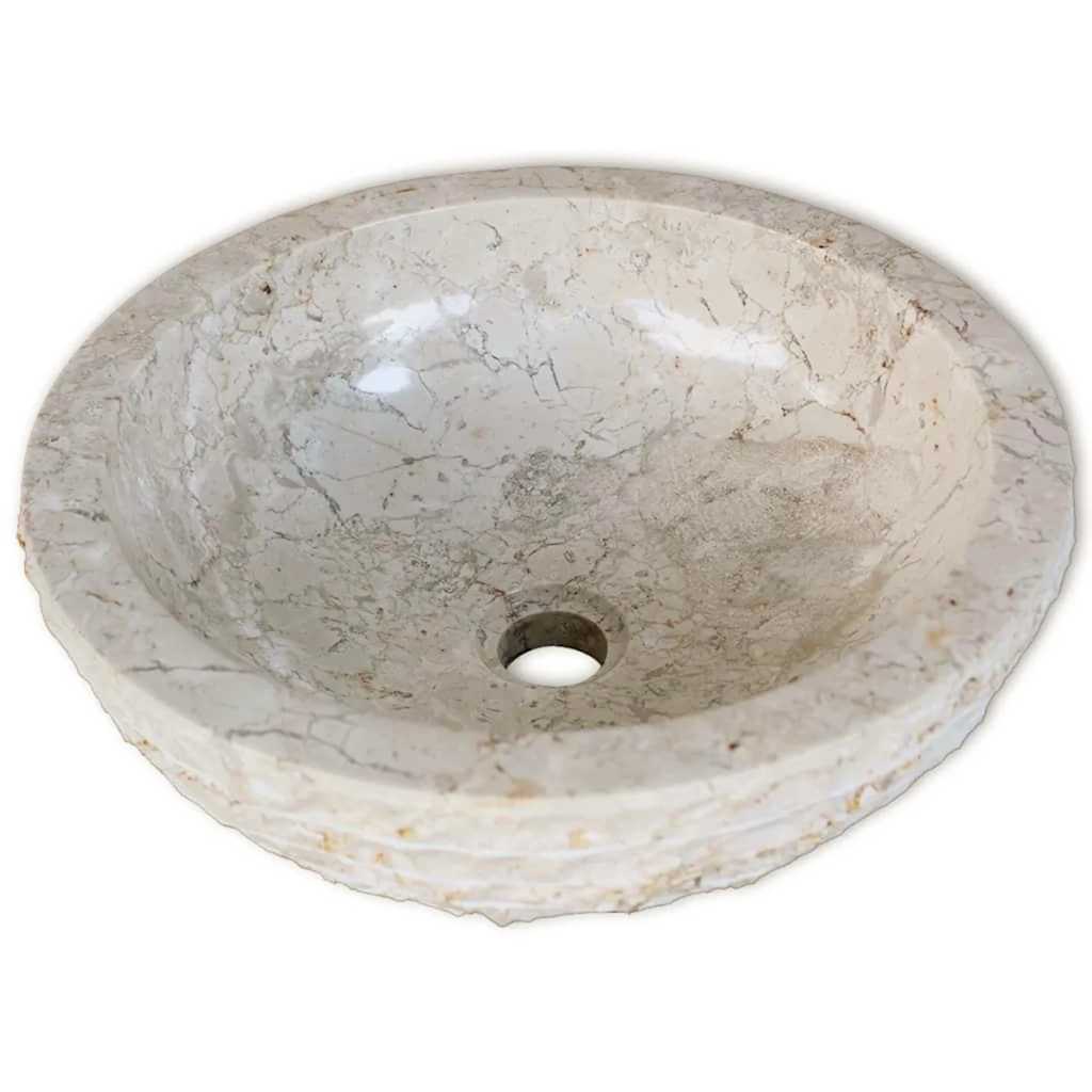 Vidaxl wastafel 40 cm marmer crème