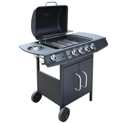 Vidaxl GasBarbecue 4+1 Zona de cocción Negro