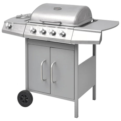 Vidaxl GasBarbecue 4+1 Zona de cocción Plata
