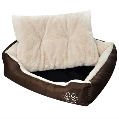 Vidaxl cama para perros marrón y beige xxl