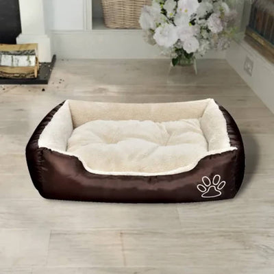 Vidaxl cama para perros marrón y beige xxl