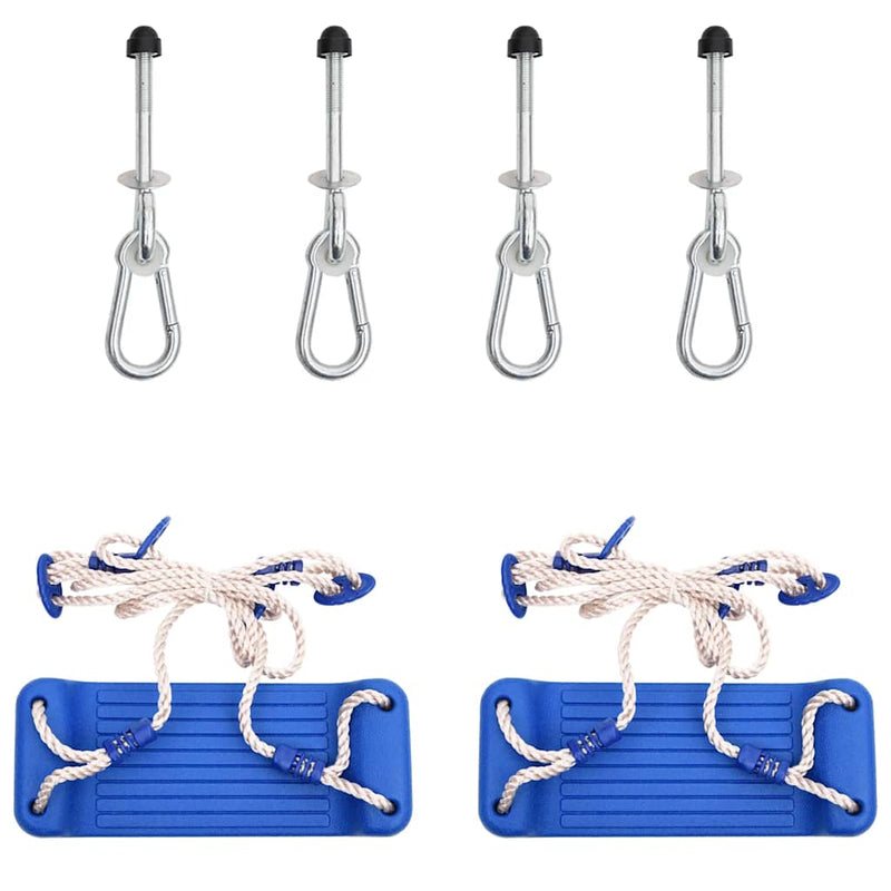 Vidaxl Swing sedili 2 St con pietre rampicanti in polietilene blu