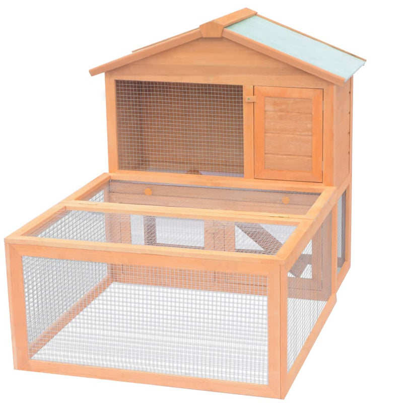 Vidaxl Rabbit Loft con madera de carrera