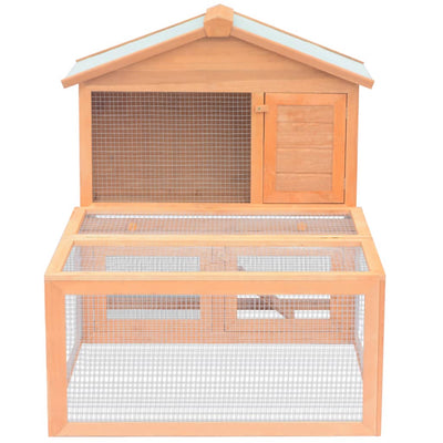 Vidaxl Rabbit Loft con madera de carrera