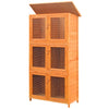 Vidaxl dierenhok 6 kamers hout