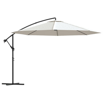 Vidaxl Floating Parasol 3,5 m Sand Bianco