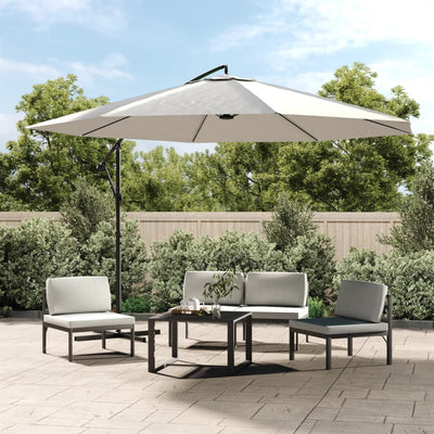 Vidaxl Floating Parasol 3,5 m Sand Bianco