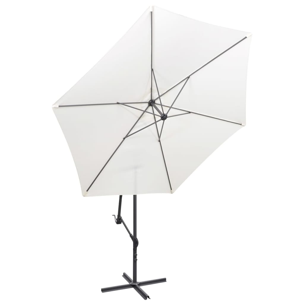Vidaxl Floating Parasol 3 m Sand White