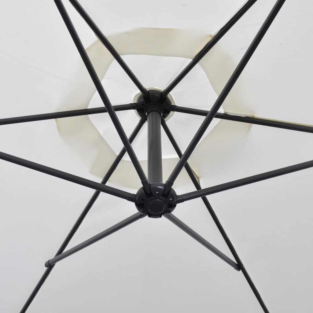 Vidaxl Floating Parasol 3 m Sand White